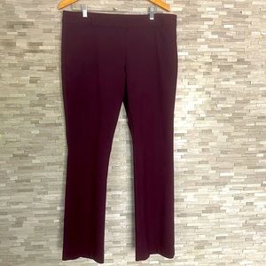 New York and Company straight leg merlot slacks